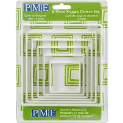 PME Fondant Cutter Set 6/Pkg-Square Cookie Cutter