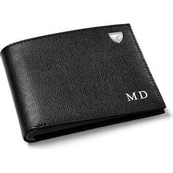 Aspinal of London Finest Quality Full-Grain Black Saffiano Print Lightweight Wallet