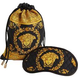 Versace Baroque-Print Silk Sleep Mask