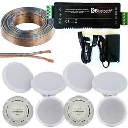 Loops Wireless Bluetooth Amplifier & 8x 80W Ceiling Speaker Kit Home Hi Fi Amp System
