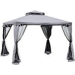 OutSunny 3 3 Metal Gazebo Garden 2-tier Roof Marquee