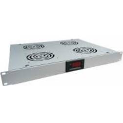 Alantec 19 '' 1U 4 air ventilation panel, thermostat, Gray (SA-F-1U-4-T-S)