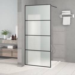vidaXL Matteret Sikkerhedsglas 90x195 cm Sort