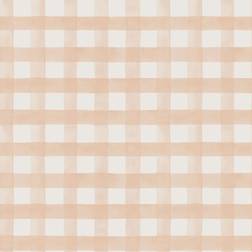 Holden Watercolour Gingham Wallpaper Soft Coral 13292