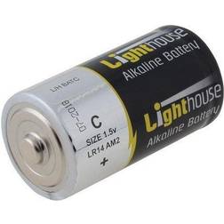 Lighthouse LR14 C Alkaline Batteries 6200 mAh (Pack 2)