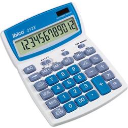 Ibico 212X Calculatrice de bureau 12 chiffres blanc, bleu