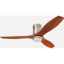 Leds-C4 DC Ceiling Ventilatore Stem Wood IoT 137 cm / 54" Con LED Cromo / Nichel Spazzolato 137