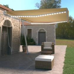 vidaXL markise m. LED-lys 500x350cm