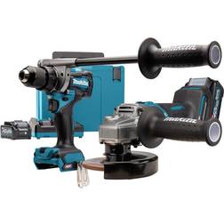 Makita COMBO 40V XGT sähkötyökalusarja DF001G GA005G 2*4.0AH MAKPAC