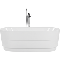 Beliani Bathtub Sanitary Acrylic Oval Rounded Edges