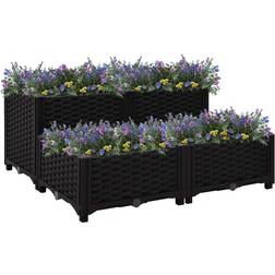 vidaXL Raised Bed Polypropylene Garden Planter Flower Box Højbed