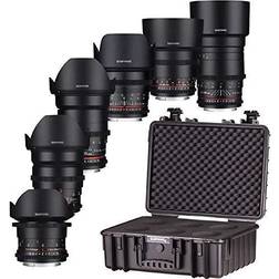 Samyang 6 Piece VDSLR II Cine Lens Set Kit 14/24/35/50/85/135mm E Mount