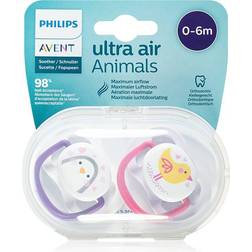 Philips Avent Soother Ultra Air Animals Girls 0-6M 2 pcs