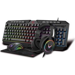 Varr GAMING 4IN1 SET 03 MOUSE/MOUSEPAD/HEADSET/KEYBOARD RGB