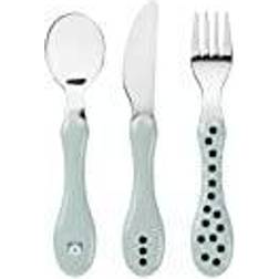 Lässig Barnbestick set 3-delad sked gaffel kniv rostfritt stål plasthandtag/cutlery 3 st Little Chums Dog