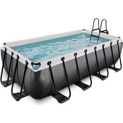 Exit Toys Pool Black Leather 400x200x100cm inkl. Filterpump