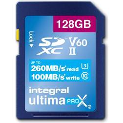 Integral 128GB ULTIMAPRO X2 SDXC 260/100MB UHS-II V60 SD