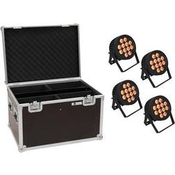 EUROLITE Set 4x LED IP PAR 12x9W SCL Spot Case