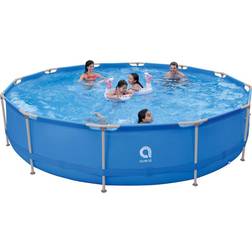 Avenli Frame Pool 420 x 84 cm, Aufstellpool rund, ohne Pumpe, blau