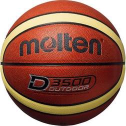 Molten B7d3500 Outdoor Basketball, Orange/creme (shiny Optic)