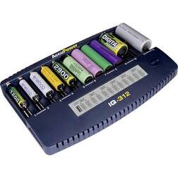 AccuPower IQ312 Charger for cylindrical cells NiCd, NiMH, Li-ion 10340, 10350, 10440, 10500, 12500, 12650, 13500, 13650, 14500, 14650, 16340, 16650, 17335