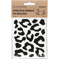 Bookman Reflective Leopard Print Stickers Black, Black