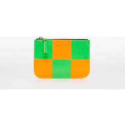 Fluo Square Zip Pouch - Orange/Green