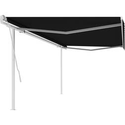 vidaXL Tenda Da Sole Retrattile Manuale Con Pali 5x3,5 m Antracite