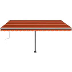 vidaXL Tenda Retrattile Manuale con Palo 450x300 cm - Multicolore
