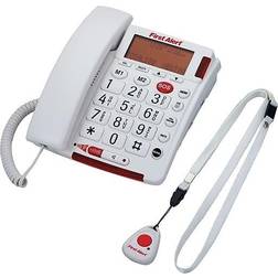 First Alert Â Big Button Telephone with Emergency Key and Remote Pendant (SFA3800) White