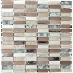 HUH Mosaik Crystal/Stone Mix Grey 29,8X30,4Cm, Pris Per Ark