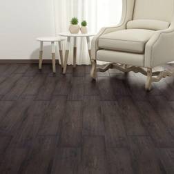 vidaXL Selvhæftende PVC Gulvplanker 5.21 m² 2 mm Mørkebrun