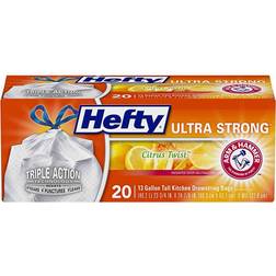 Hefty Ultra Strong Tall Kitchen Drawstring Trash Bags, Citrus