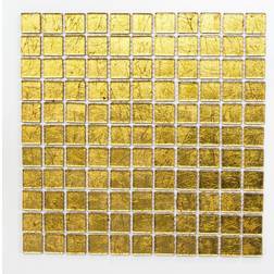 HUH Kristallmosaik Square Gold Structure 2.3X2.3Cm 4Mm Pris/Ark 30x30cm