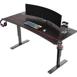 Ultradesk Cruiser Gaming Justerbar Højde 660-812mm, Sort