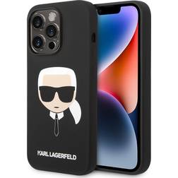 Karl Lagerfeld iPhone 14 Pro Cover Liquid Silicone MagSafe Sort