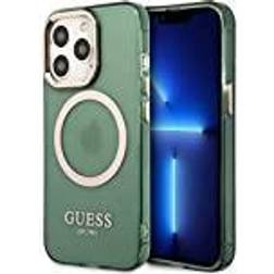 Guess GUHMP13LHTCMA iPhone 13 Pro 13 6,1 zielony/khaki hard case Gold Outline Translucent MagSafe