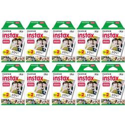 Fujifilm Instax Mini Instant Film (10 Twin Packs, 200 Total Pictures) for Instax Cameras