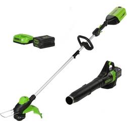 Greenworks PRO 60V Cordless Brushless Cordless 13 in. String Trimmer/540 CFM Leaf Blower Combo Kit (2-Tool)