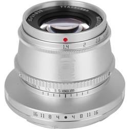 TTArtisan 35 mm F1.4 APS-C Object Connection Nikon Z Mount Silver Wide Angle Lens with Manual Focus