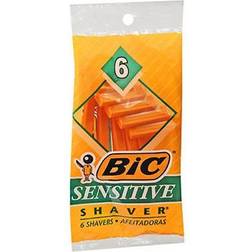 Bic Single Blade Sensitive Disposable Shaver,6 ea