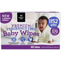 Member's Mark Premium Fragrance-Free Baby Wipes 1152pcs