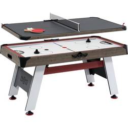 HALL OF GAMES 66 in. Air Powered Hockey with Table Tennis Top