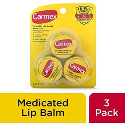 Carmex 3-Pack Classic Medicated Lip Balm Jars