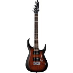 Cort X Series Bolt-On 6-String Electric Guitar Open Pore Black Cherry Burst