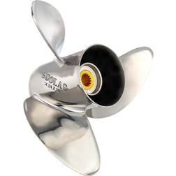Solas 3-Blade Propeller, Pressed Rubber Hub Stainless Steel, 13.25 dia x 17 pitch, Right Hand
