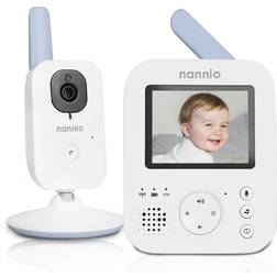 NANNIO Hero2 Video Baby Monitor with Camera and Audio Two-way Talk Auto Night Vision Voice Activation (VOX) 5 Lullabies 985ft Range Long Battery Life Plug-and-Play Non-WiFi Pri