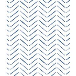 Nuwallpaper Indigo Holden Peel and Stick Peel and Stick/Removable Vinyl Wallpaper, Blue