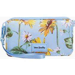 Vera Bradley RFID Compact Crossbody in ReActive Sunflower Sky Floral