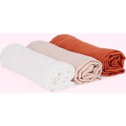 Lässig Swaddle powder pink/milky/rust 3pcs. 85x85cm